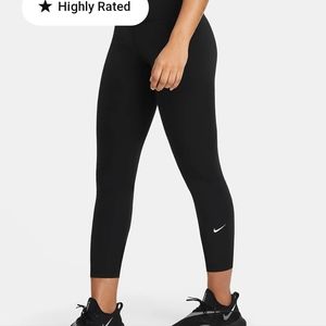 Nike One Women’s Mid-Rise Crops Capri New Black 2X